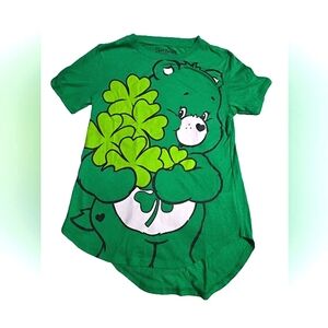 Green St. Patricks Day CareBears T-Shirt - Womens XS (1) NEW